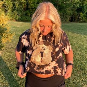 Cropped custom tie dye shirt